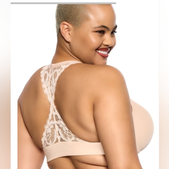 Paramour by Felina Abbie Front Close T back Bra,32G, Sugar Babe,New without Tag - Picture 2 of 5